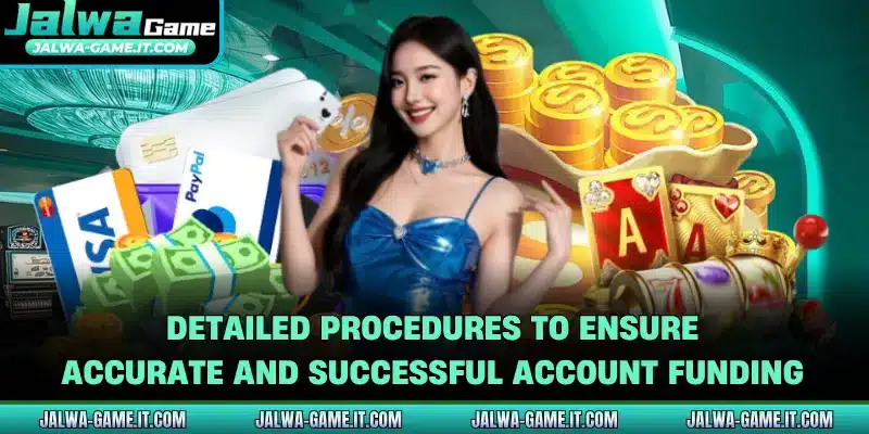 Detailed procedures to ensure accurate and successful account funding