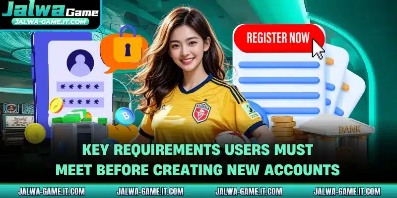 Key requirements users must meet before creating new accounts